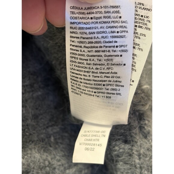 Old Navy Women Medium Gray Cable Knit Turtleneck Sweater Vest Minimalist Peppy - Picture 8 of 11